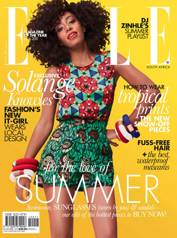 Solange Graces Covers South Africa November 2012 