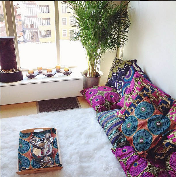 Ngozi Okpara of Heat Free Hair Living Room Decor by Asiyami Gold