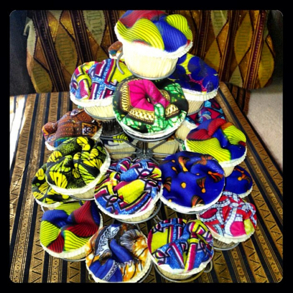 Olori V's Ankara Print Birthday Cupcakes 3