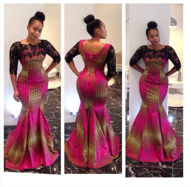 Style Temple's Ankara Print Lace Gown