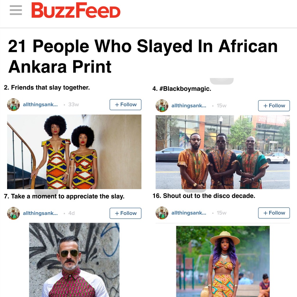 All Things Ankara Featured on BuzzFeed's 21 People Who Slayed in African Ankara Print