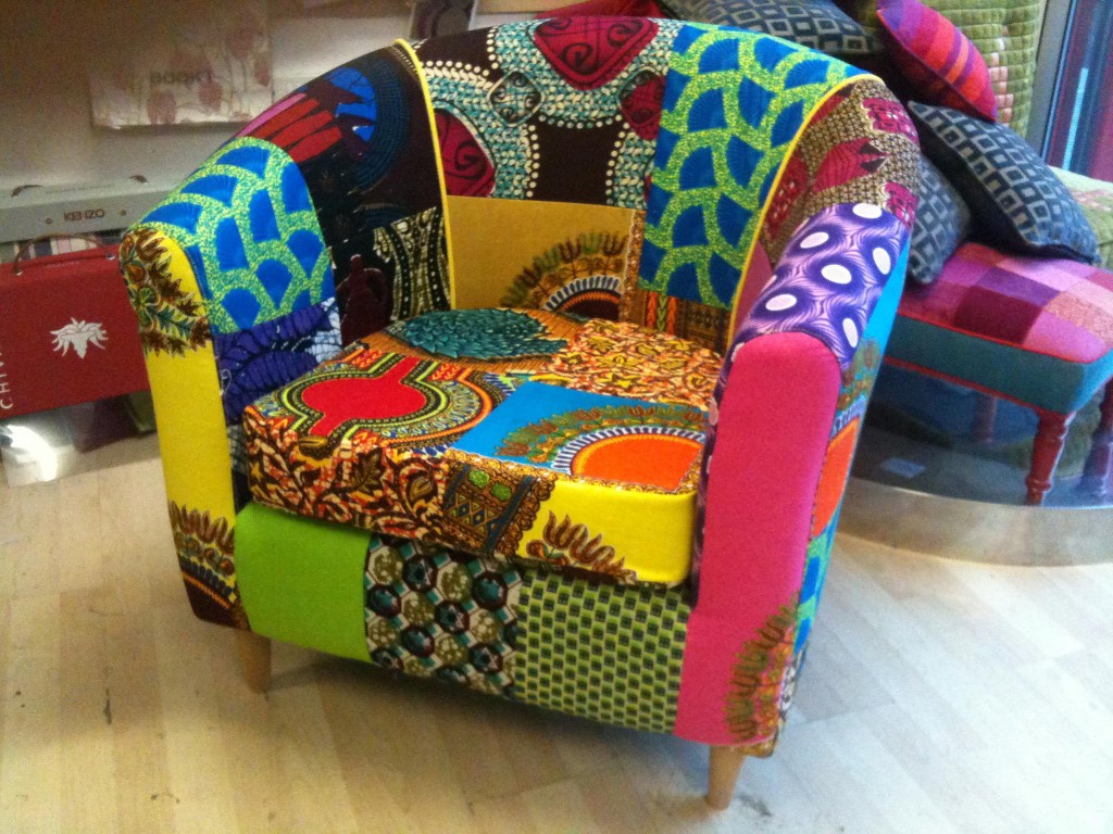 Home Interior Afrotechnicolour Therapy Ankara Print Chairs by Ray Clarke 3