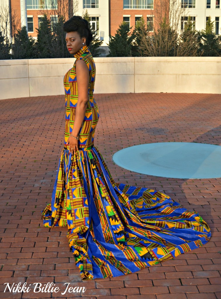 Nikki Billie Jean’s Mixed Kente Print Gown for the Exquisite Ghana Independence Ball 2016 6