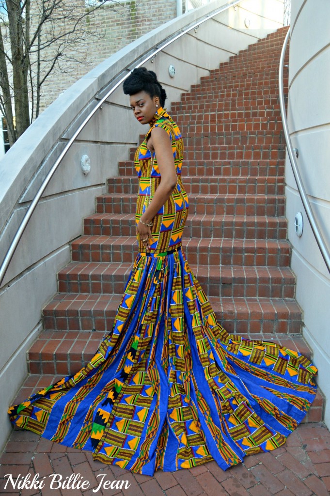 Nikki Billie Jean’s Mixed Kente Print Gown for the Exquisite Ghana Independence Ball 2016 7