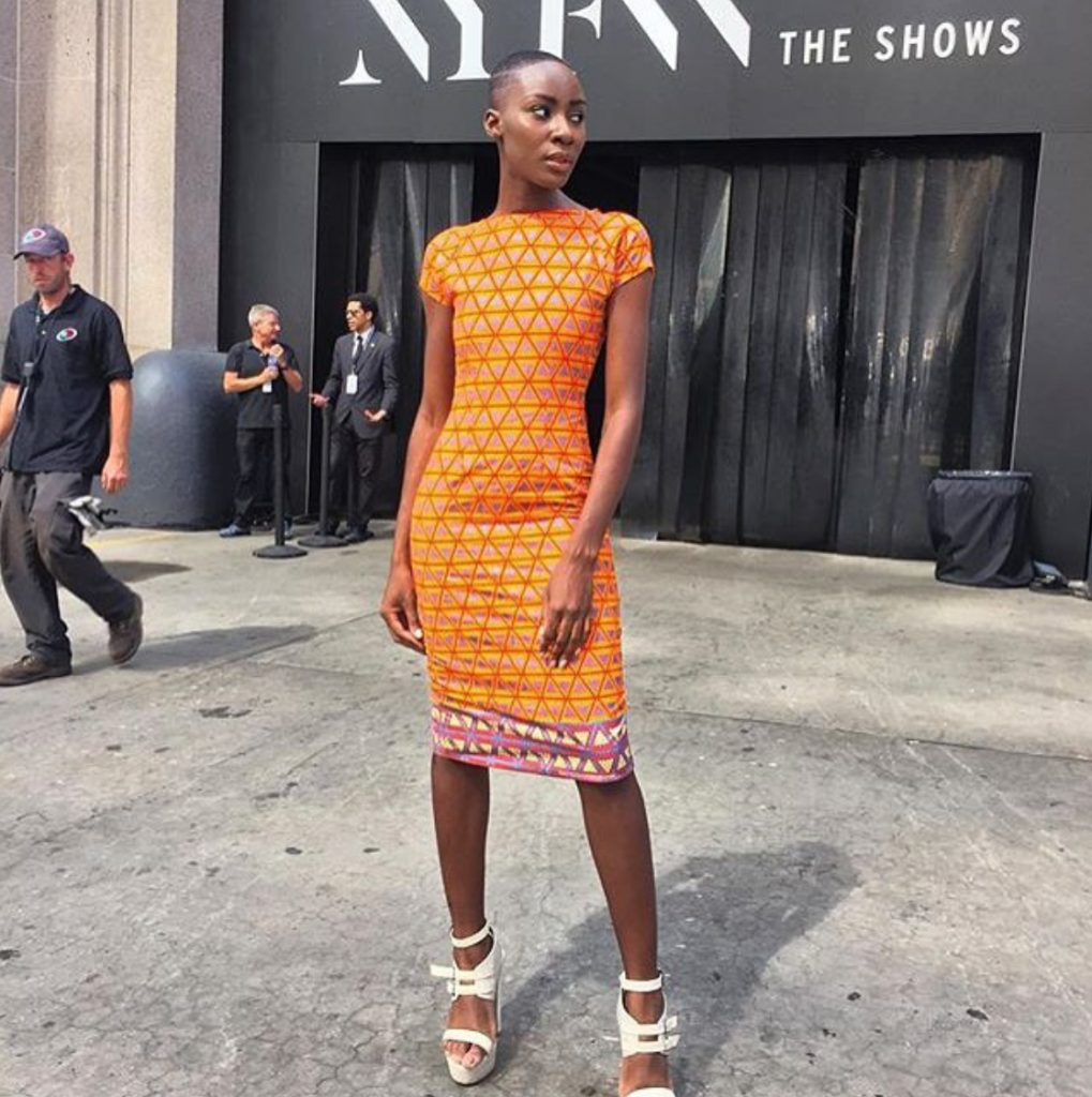 Ankara Street Style of The Day- Destiny 'Ohwawa' Owusu at New York Fashion Week 2015-Cookie's Armoire