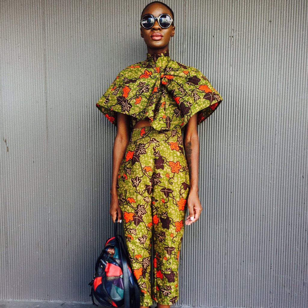 Ankara Street Style of The Day- Destiny 'Ohwawa' Owusu at New York Fashion Week 2015-JWONYEN