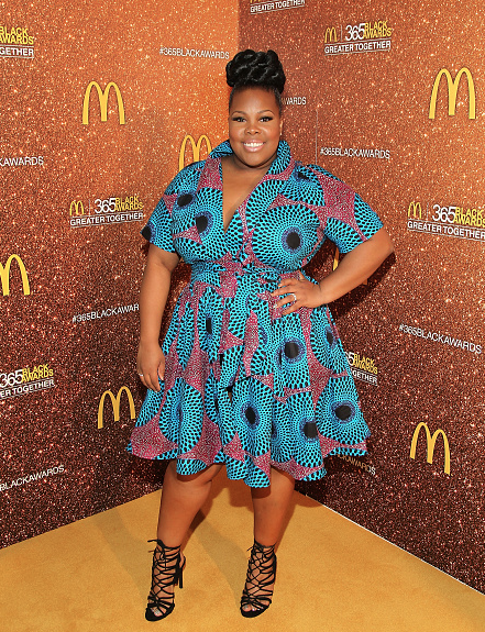 Award Show-Actress Amber Riley Attends 13th Annual McDonald's 365Black Awards in a Demestiks New York Gugu Dress 1