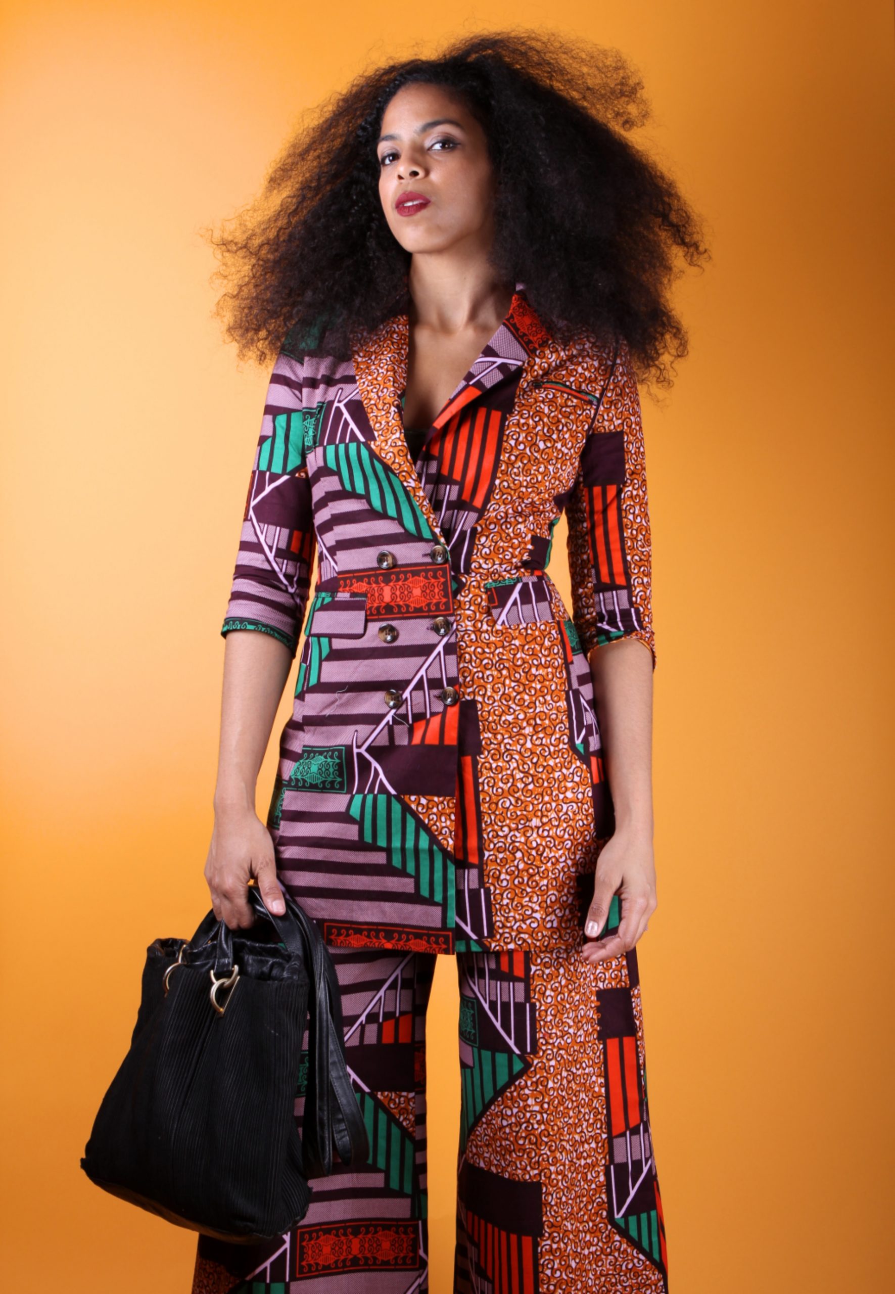 KENYA – Double Breast African Print Wide Leg Pant Suit – SM-XXL – All ...