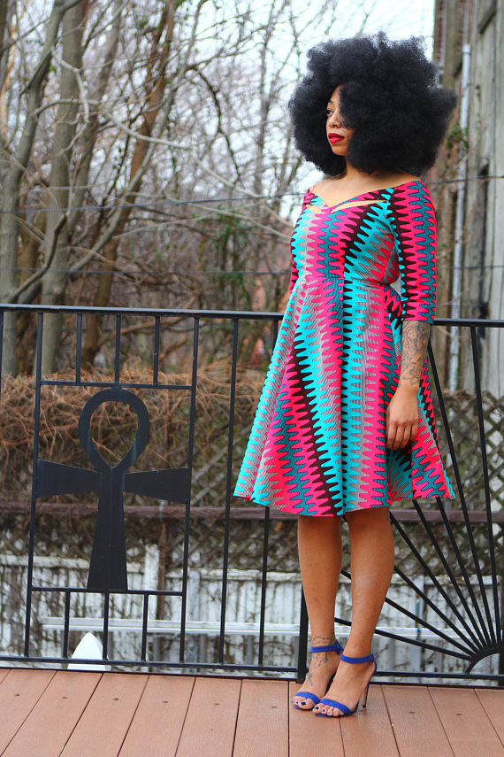african tribal print dress