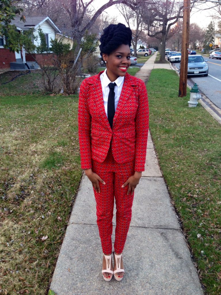 Red Ankara Suit & Tie 7