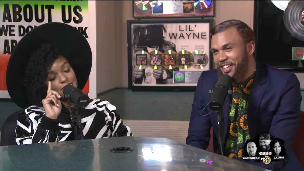 Interview-Janelle Monae introduces Jidenna to Ebro in the Morning 1