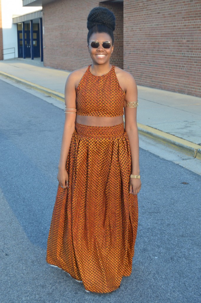 Nikki Billie Jean Red Ankara Print Crop Top &  Maxi Skirt 4