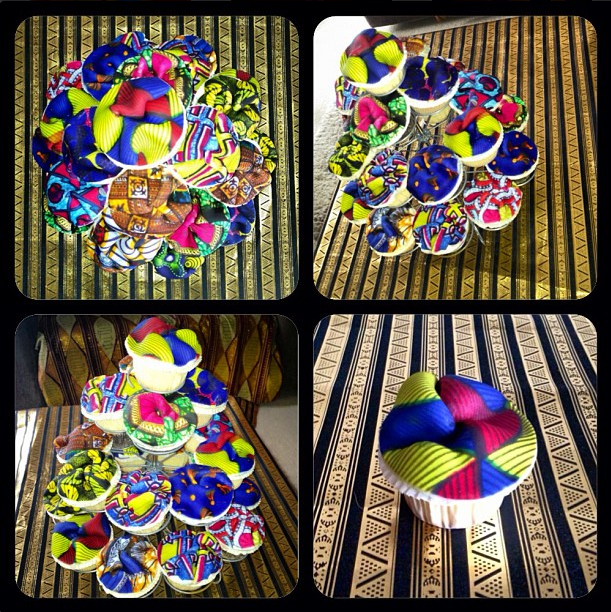 Olori V's Ankara Print Birthday Cupcakes 2