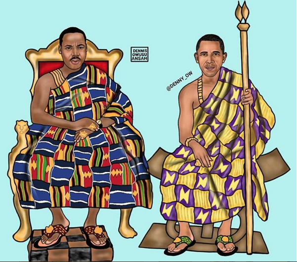 Dr. Martin Luther King Jr and Barack Obama by Dennis Owusu-Ansah