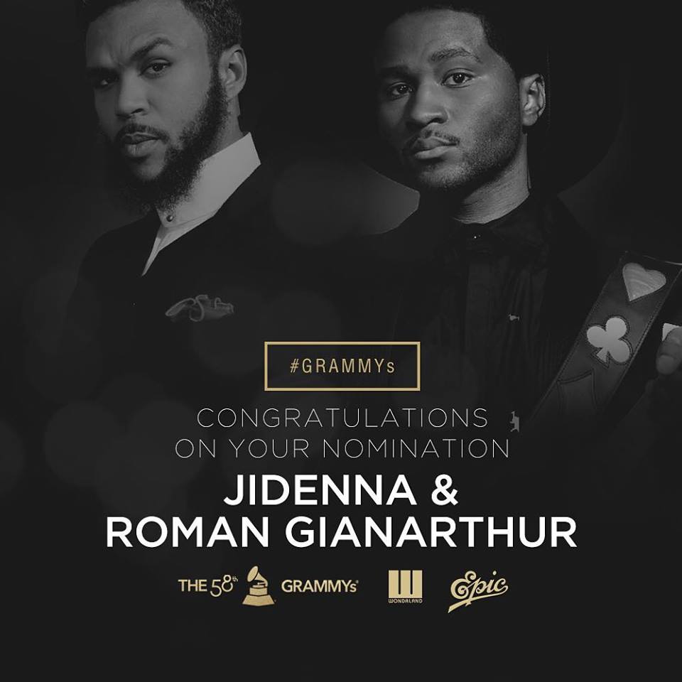 Jidenna and Romain GianArthur Nominated for Best Rap:Sung Collaboration Grammy 2016