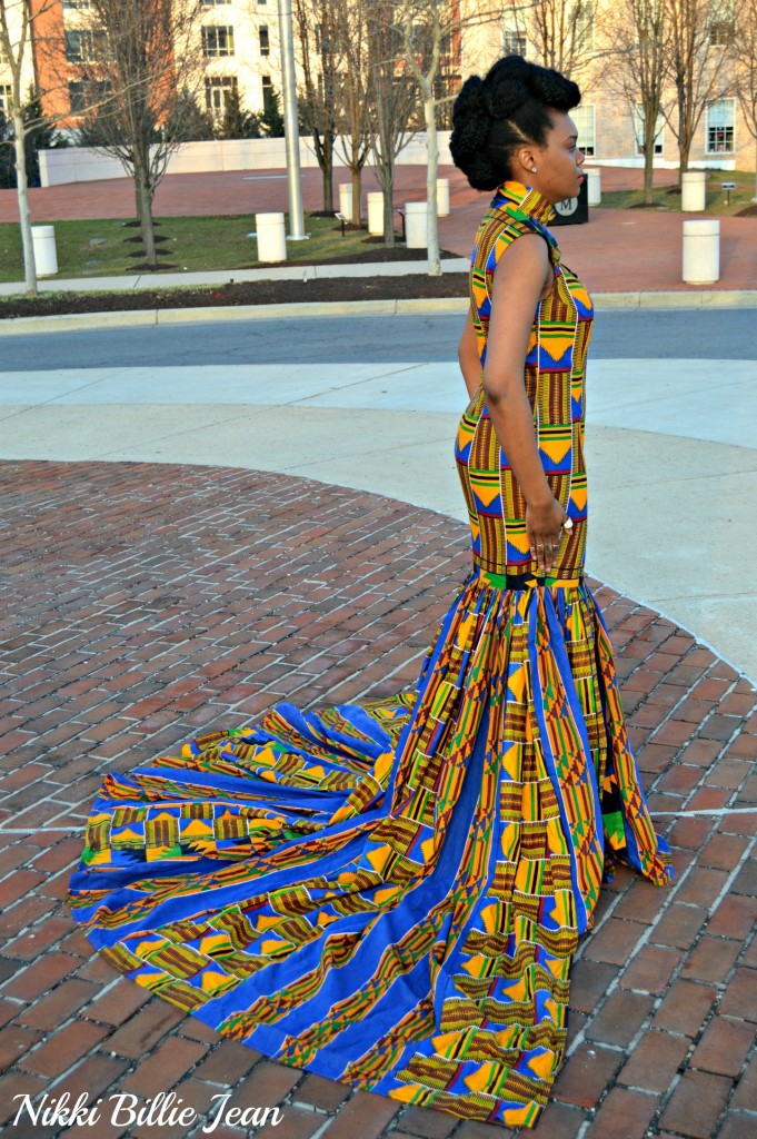 Nikki Billie Jean’s Mixed Kente Print Gown for the Exquisite Ghana Independence Ball 2016 2