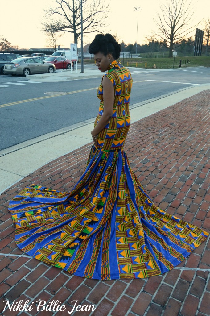 Nikki Billie Jean’s Mixed Kente Print Gown for the Exquisite Ghana Independence Ball 2016 3