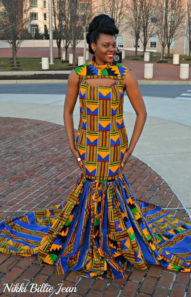 Nikki Billie Jean’s Mixed Kente Print Gown for the Exquisite Ghana Independence Ball 2016 8