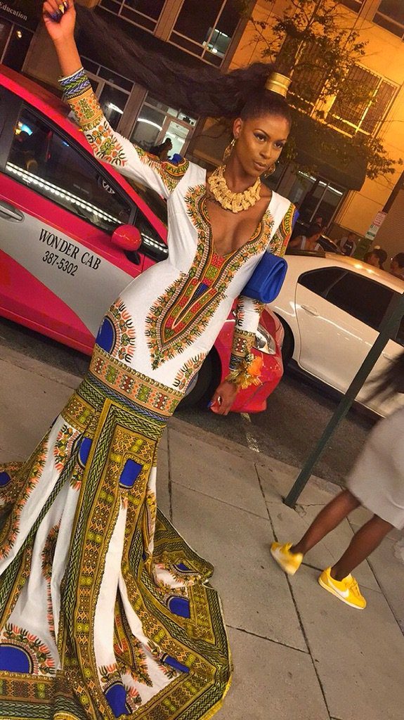 Ashley Boykin in DaJon J. Dashiki Gown 2