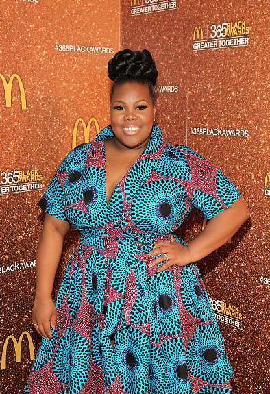 Award Show-Actress Amber Riley Attends 13th Annual McDonald's 365Black Awards in a Demestiks New York Gugu Dress 2